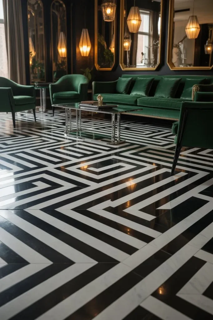 Patterned Flooring for Bold Foundation