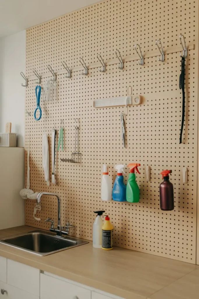 Pegboard Wall Organizer System