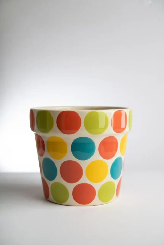 Playful Polka Dot Pattern Pot