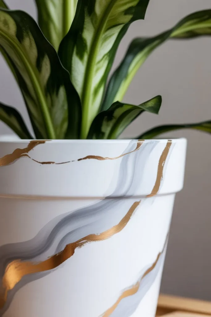 Realistic Marble Texture Pot