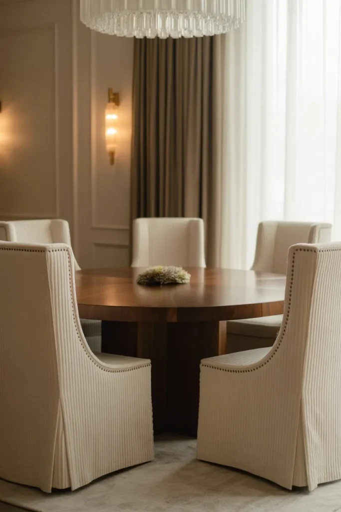 Round Dining Table for Intimate Luxury