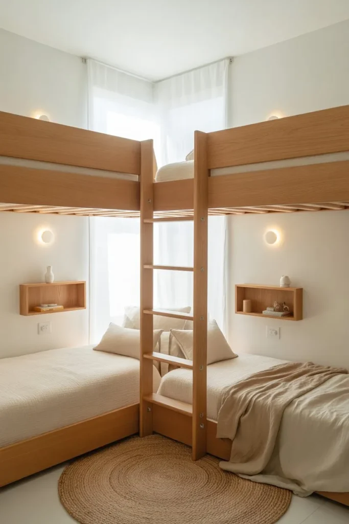 Scandi-Minimalist Light Wood Bunk
