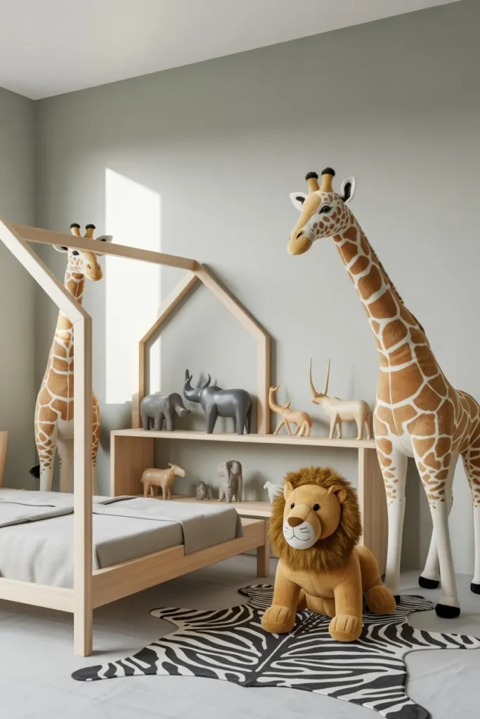 15 Kids Bedroom Ideas for a Fun Creative Space Scandinavian Safari Animal Sanctuary