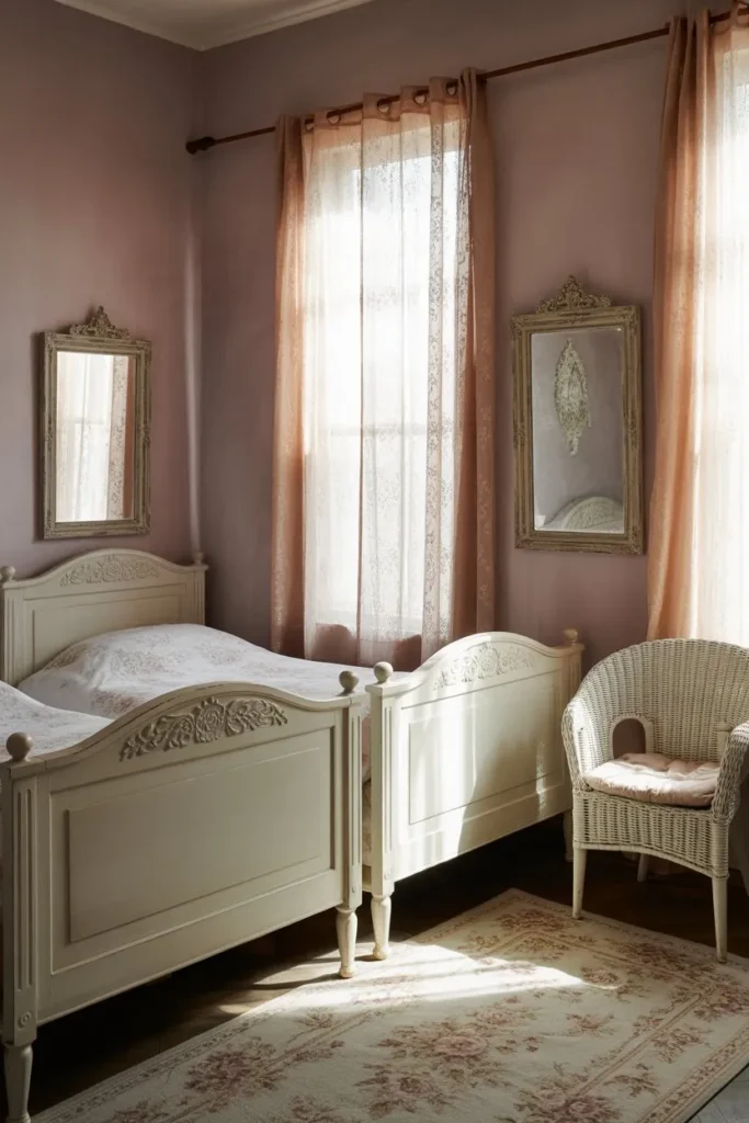 Shabby Chic Mauve and Lace Nook