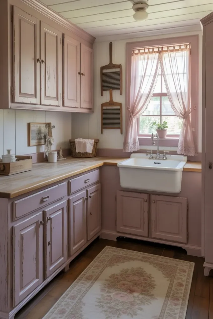 Shabby Chic Mauve and Lace Nook