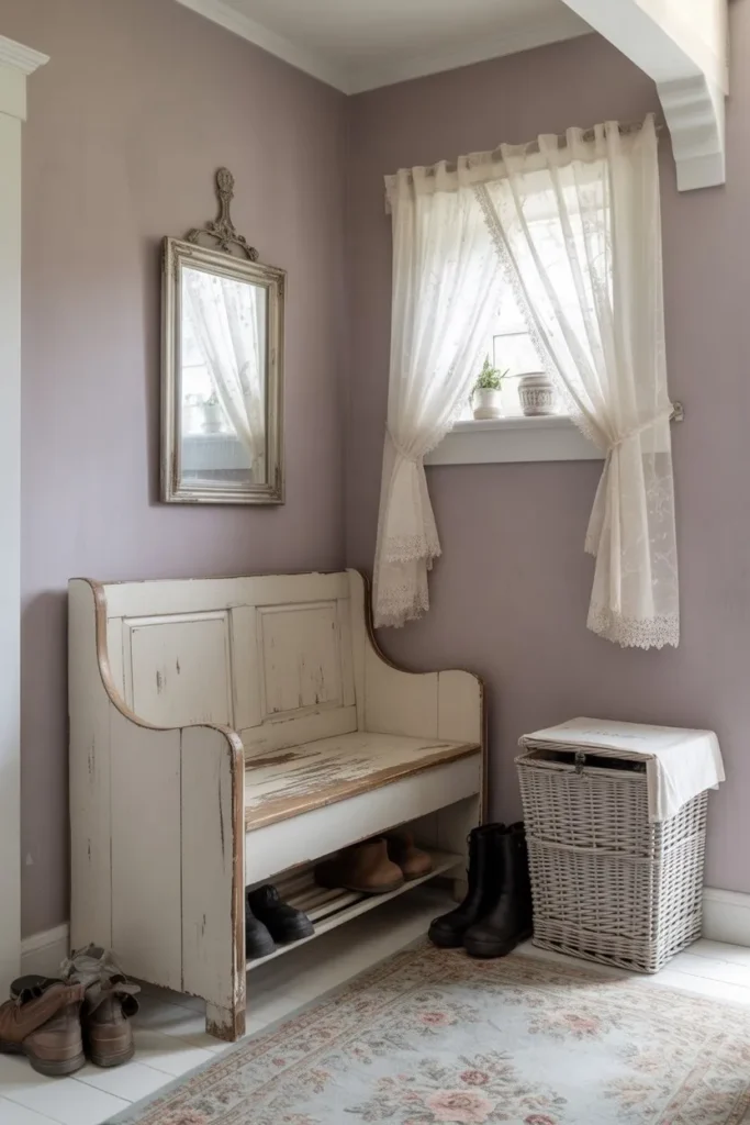 Shabby Chic Mauve and Lace Nook
