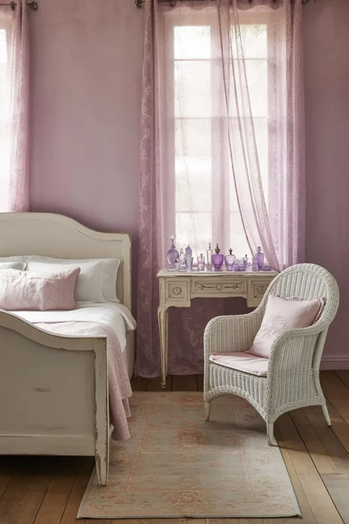 Shabby Chic Mauve and Lace Nook