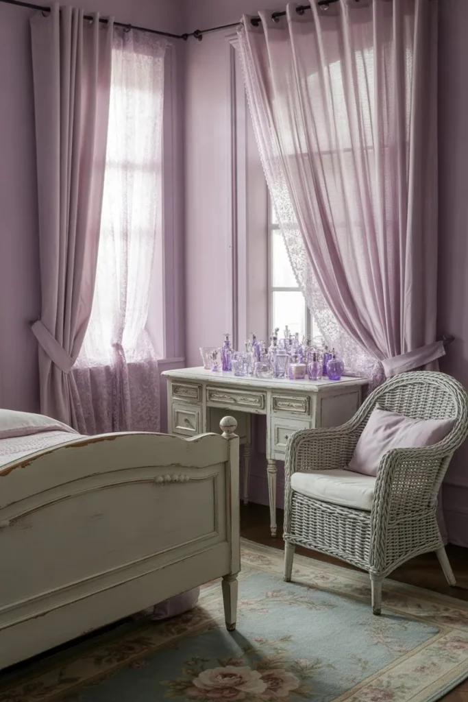 Shabby Chic Mauve and Lace Nook