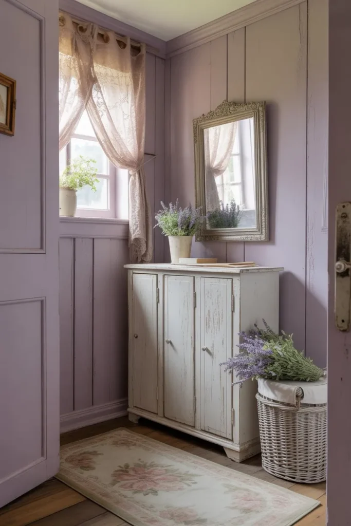 Shabby Chic Mauve and Lace Nook