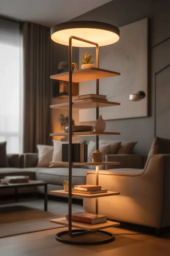Shelf Floor Lamp Combo