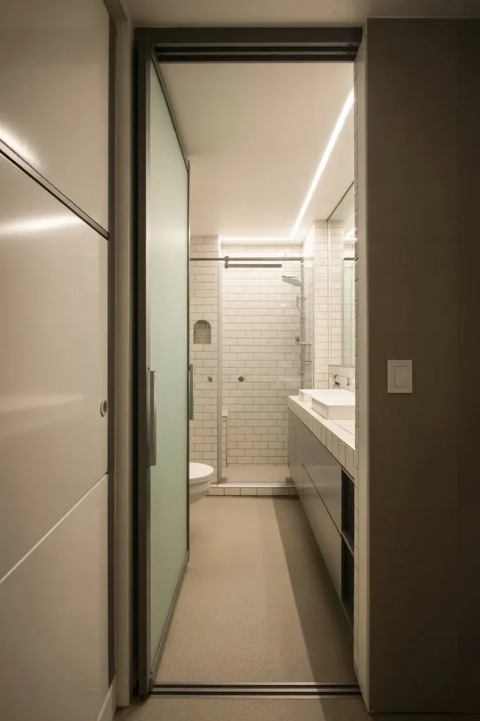 Sliding Door Entry for Space Efficiency