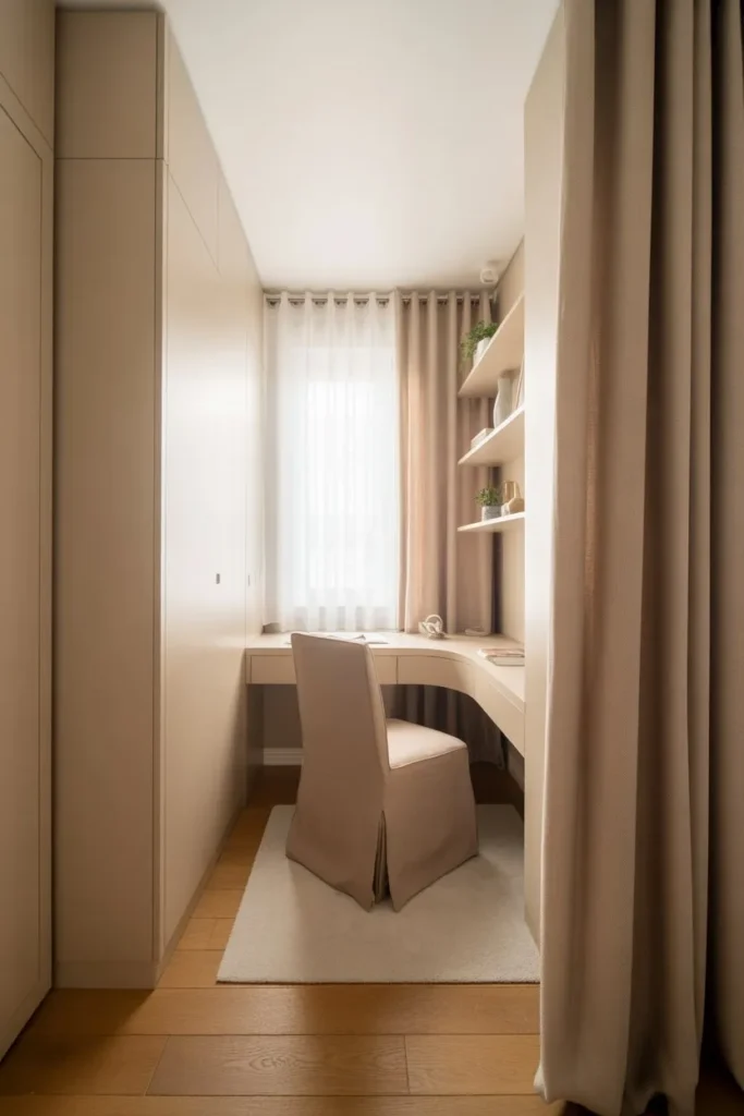 Small Study Room with Neutral Color Palette