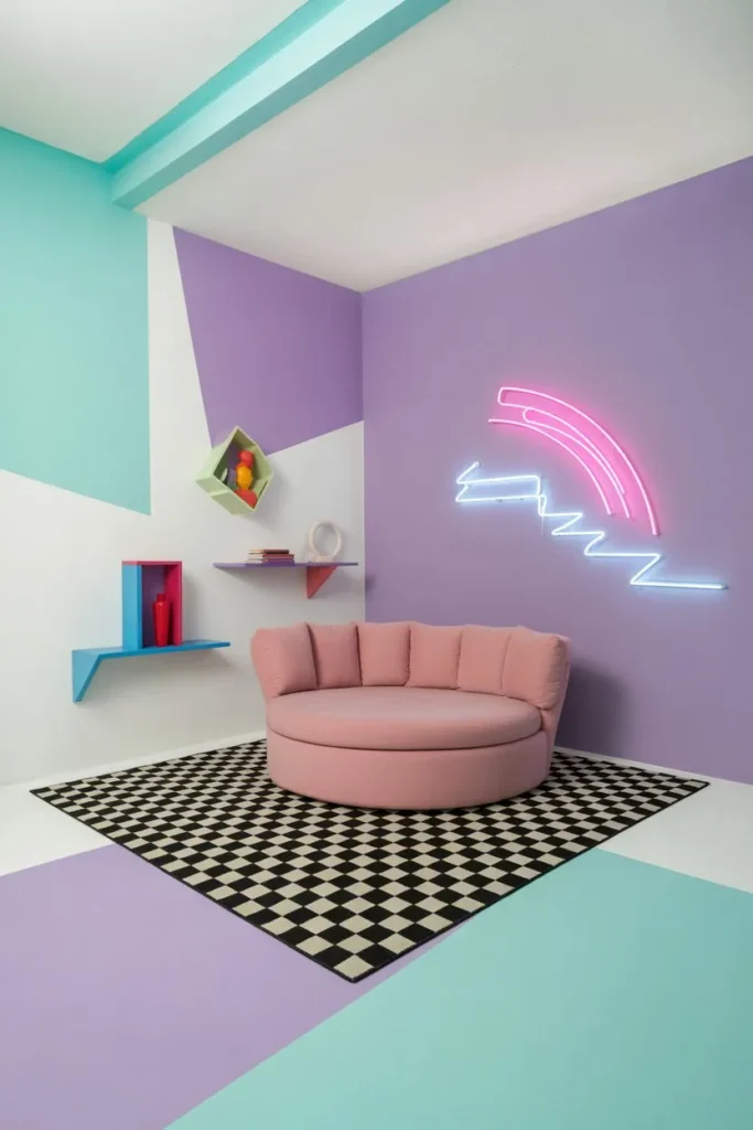 Soft Pastel Memphis Pop Room