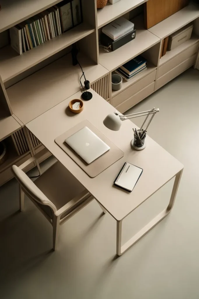 Study Room with Daily Workflow Layout Planning