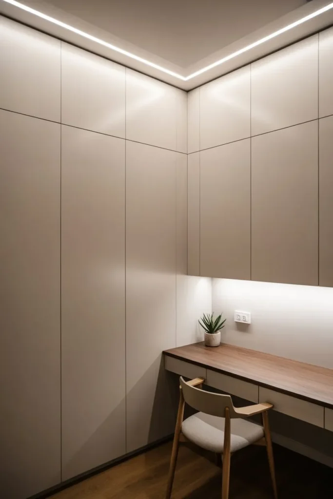 Study Room with Hidden Storage System