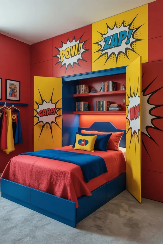 15 Kids Bedroom Ideas for a Fun Creative Space Superhero Secret Headquarters Nook