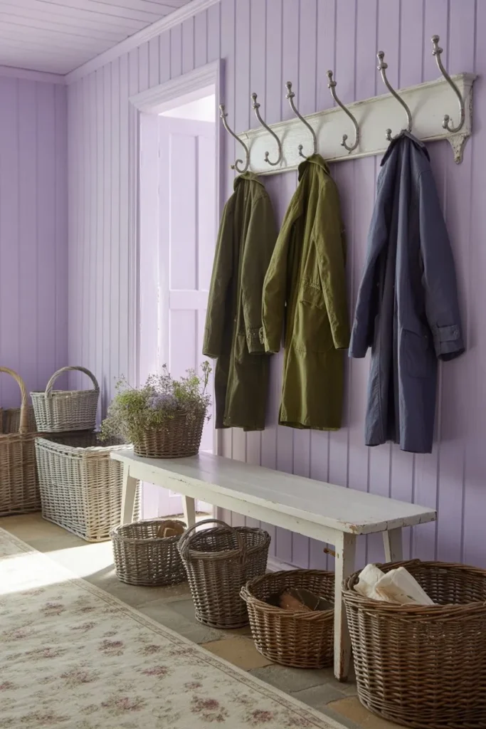 19 Mudroom Ideas for Small Spaces That Stay Organized Traditional English Lavender Hall