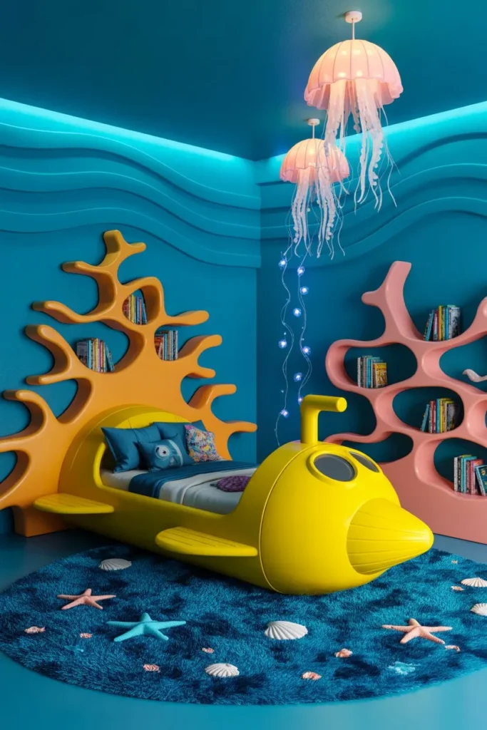 13 Kids Room Decor Ideas for a Fun Stylish Space Tropical Underwater Submarine Room