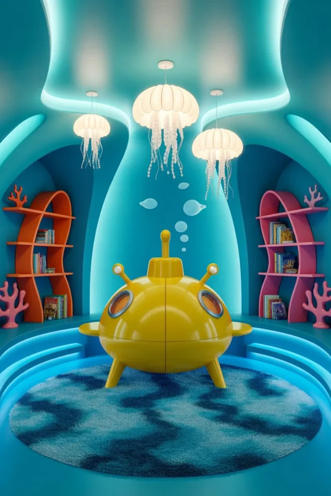 15 Kids Bedroom Ideas for a Fun Creative Space Tropical Underwater Submarine Room