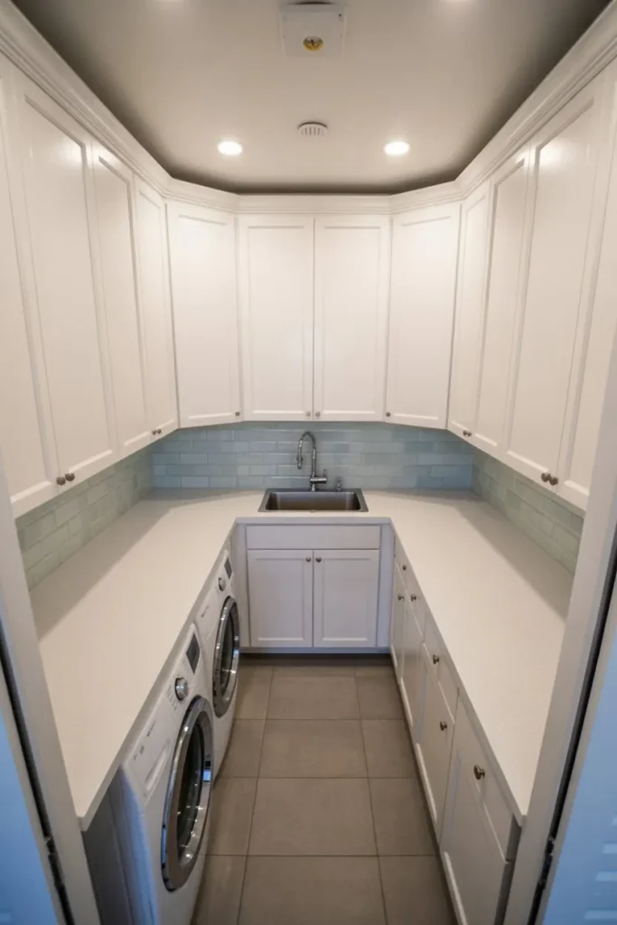 U-Shaped Laundry Layout for Maximum Efficiency