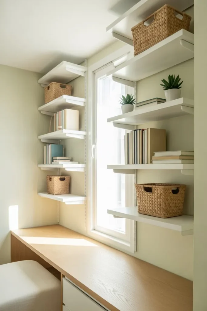Utilize Vertical Space with Floating Shelves