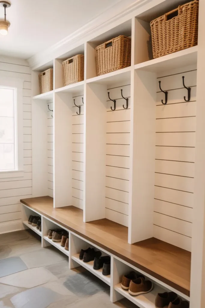 Vertical Shiplap Open Lockers