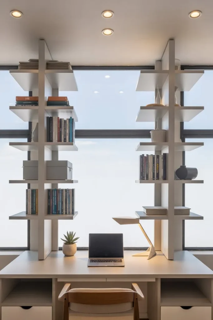 Vertical Storage Setup for Organized Workflow