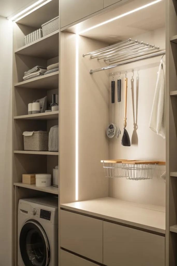 Vertical Storage Wall for Small Spaces