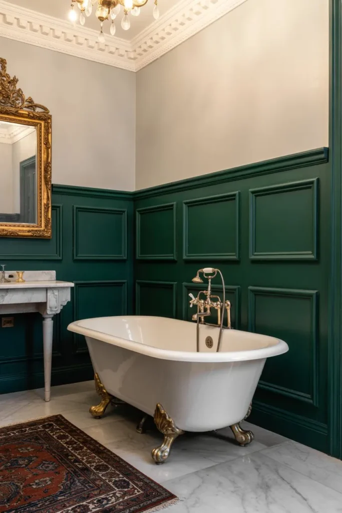 Victorian Emerald and Brass Elegance