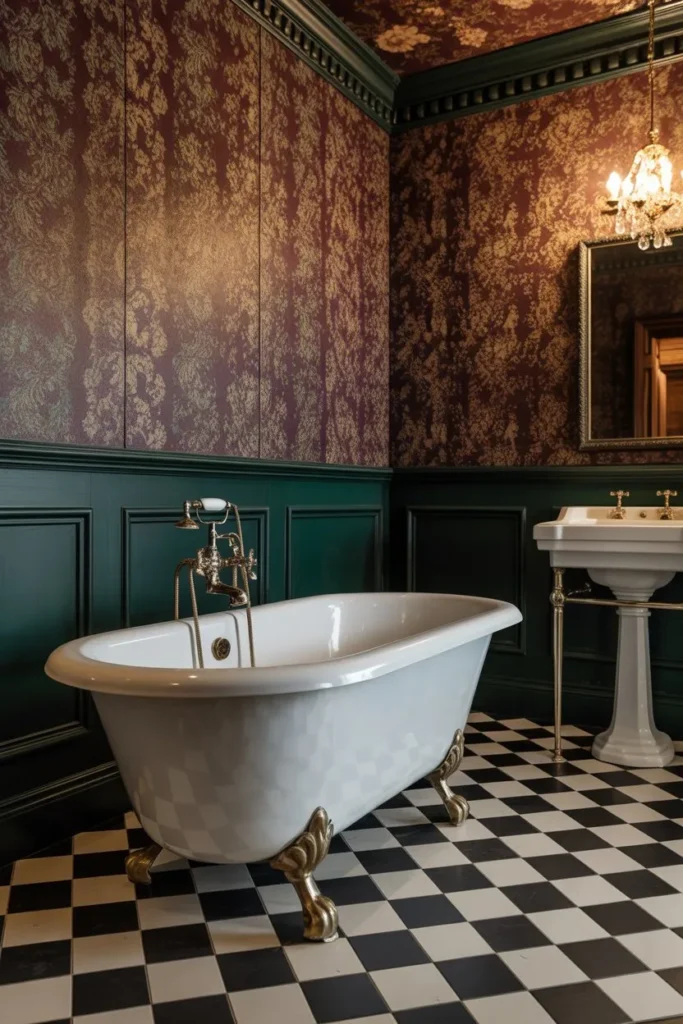 13 Vintage Bathroom Ideas for a Timeless Elegant Look Victorian Emerald and Clawfoot Splendor