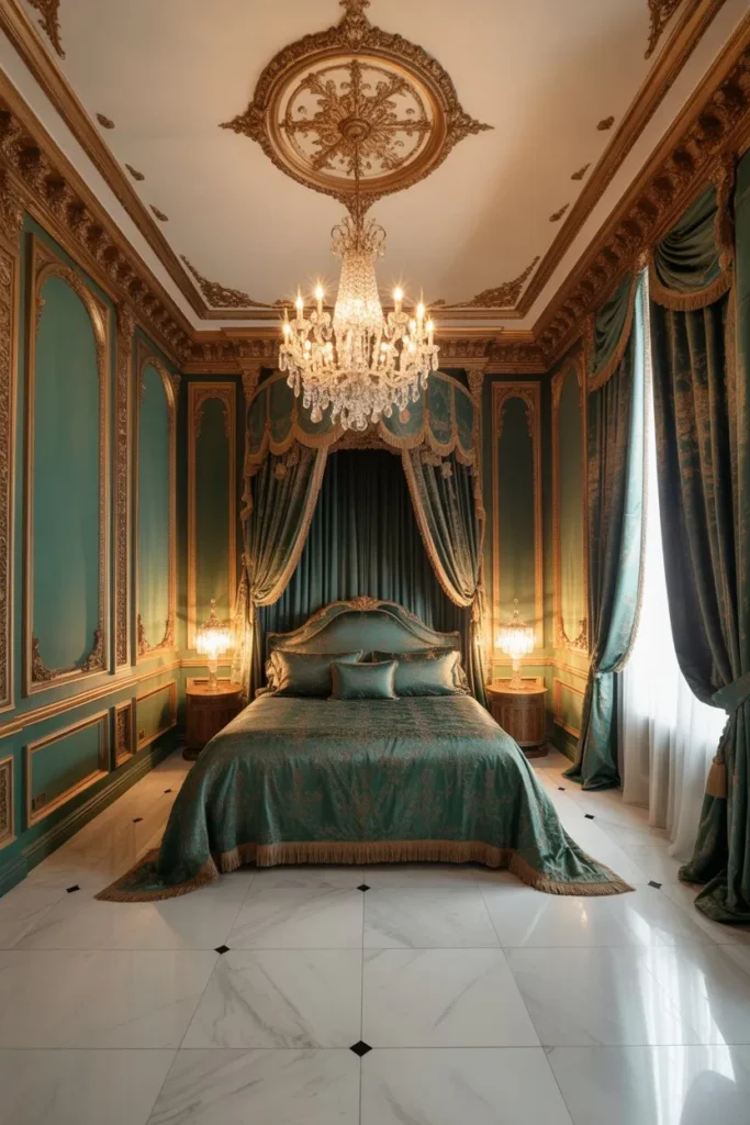 Victorian Emerald and Gold Opulence