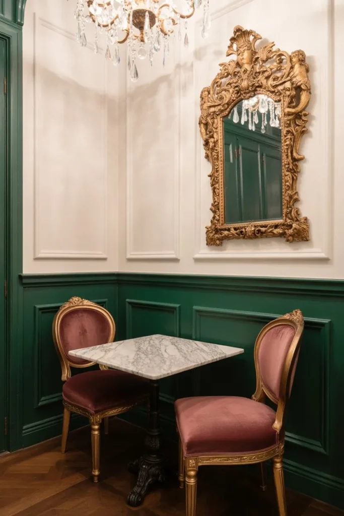 Victorian Emerald and Marble Elegance