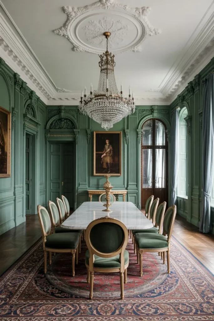 Victorian Emerald and Marble Opulence