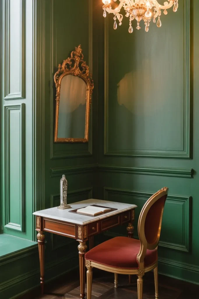 Victorian Emerald and Marble Workspace