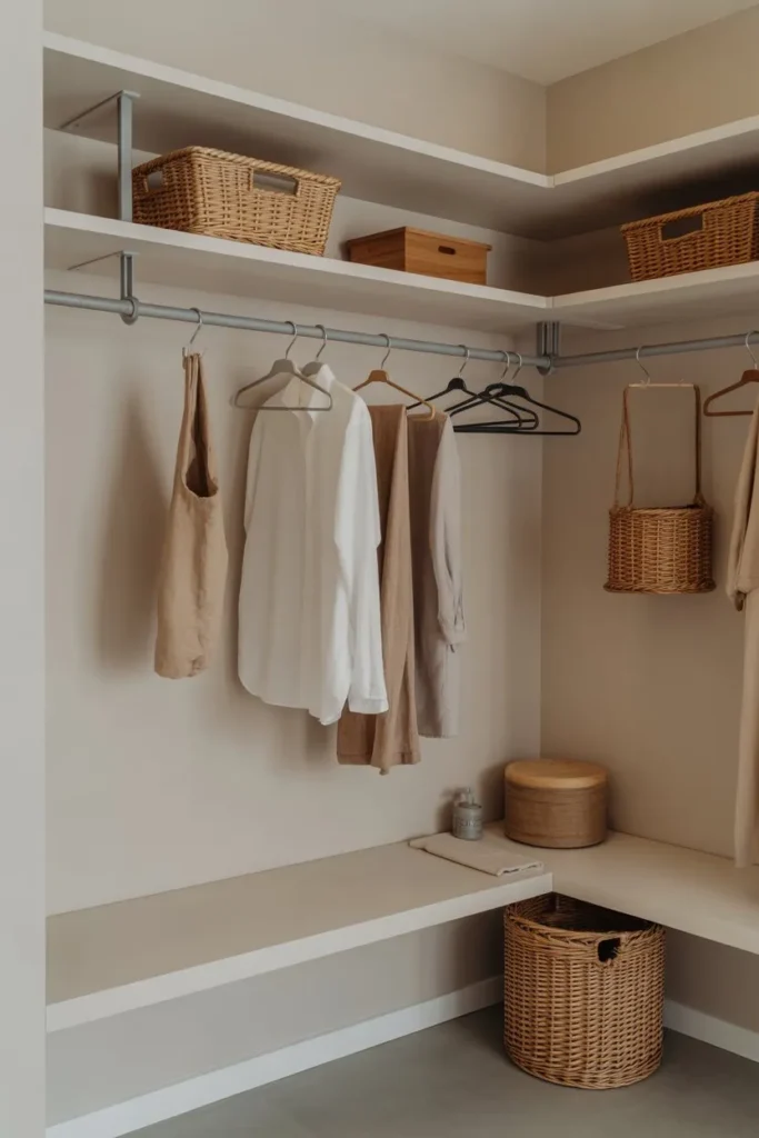 Wall Hooks and Rail System Organization