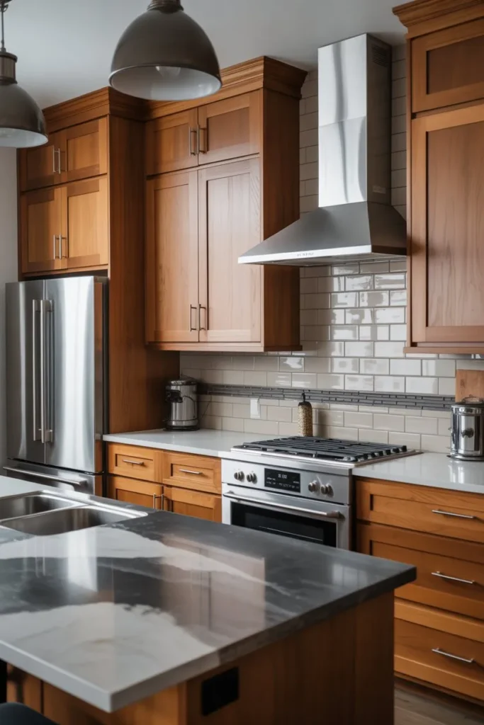 Wood Kitchen with Mixed Material Accents