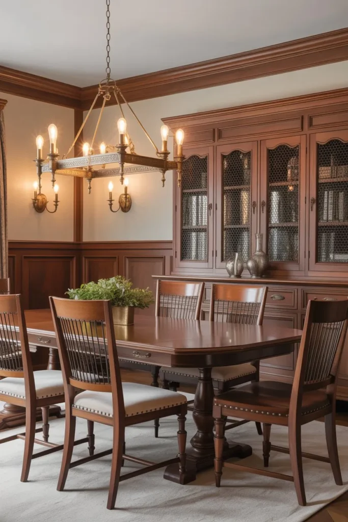 Wood and Metal Combination for Subtle Contrast