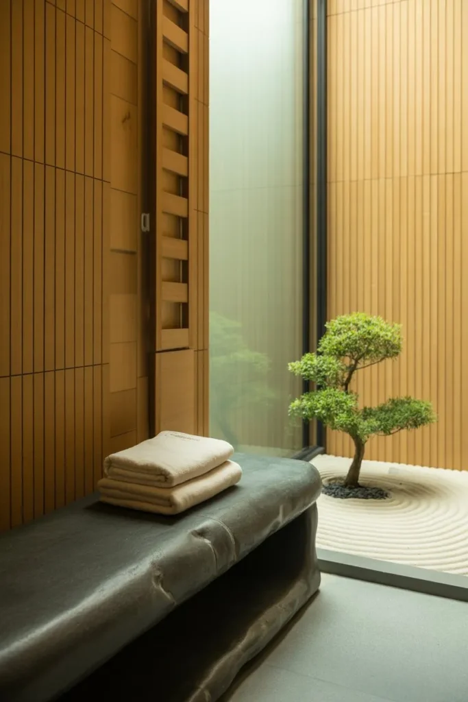 13 Mudroom Organization Ideas for a Clean Entryway Look Zen Bamboo and Stone Entry Sanctuary