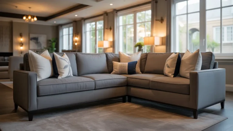 couch in middle of living room