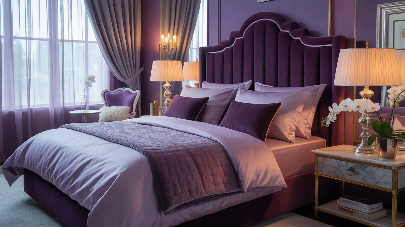 purple bed room ideas