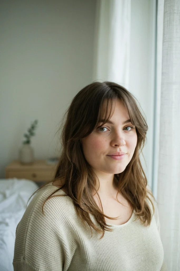 Soft Curtain Bangs Style