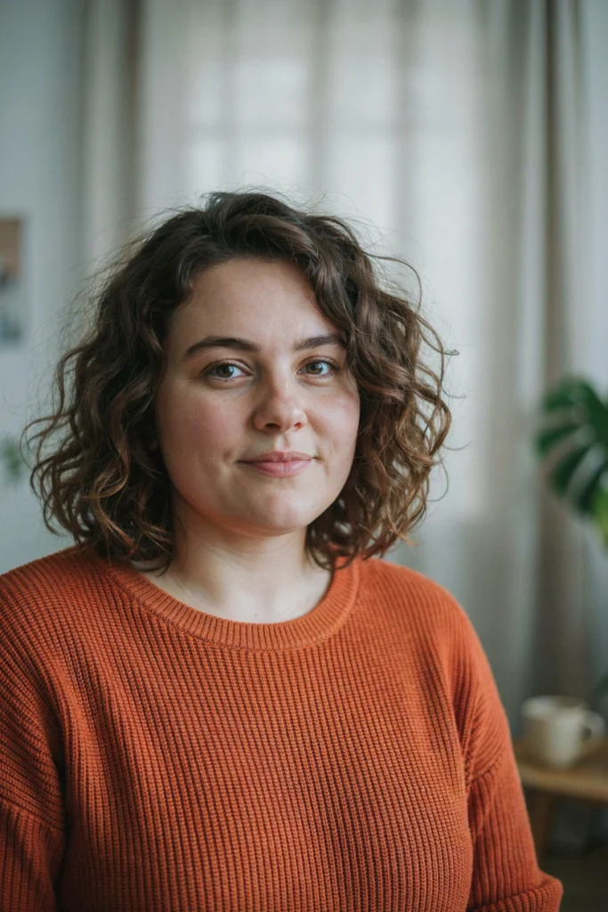 Image Description (Strict Image Prompt)
Photorealistic hairstyle editorial portrait of a plus-size woman with a genuinely fat, full face, very full cheeks with obvious outward facial volume, a soft less-defined jawline, visibly fuller lower face, and natural fullness beneath the chin. Front three-quarter view featuring a shoulder-length curly haircut with soft natural curls, subtle layers, varied curl patterns, airy ends, and balanced volume. Hair should show realistic individual strands, natural density, believable flyaways, and authentic curls without artificial uniformity. Preserve natural facial fullness without alteration. Do not slim, narrow, elongate, hollow, angularize, sharply contour, or reshape the face. Use warm soft daylight in a comfortable interior.
Key Highlights
Curls create natural volume.
Soft layers distribute movement.
Shoulder length remains manageable.
Varied curls look authentic.
Texture adds lively dimension.