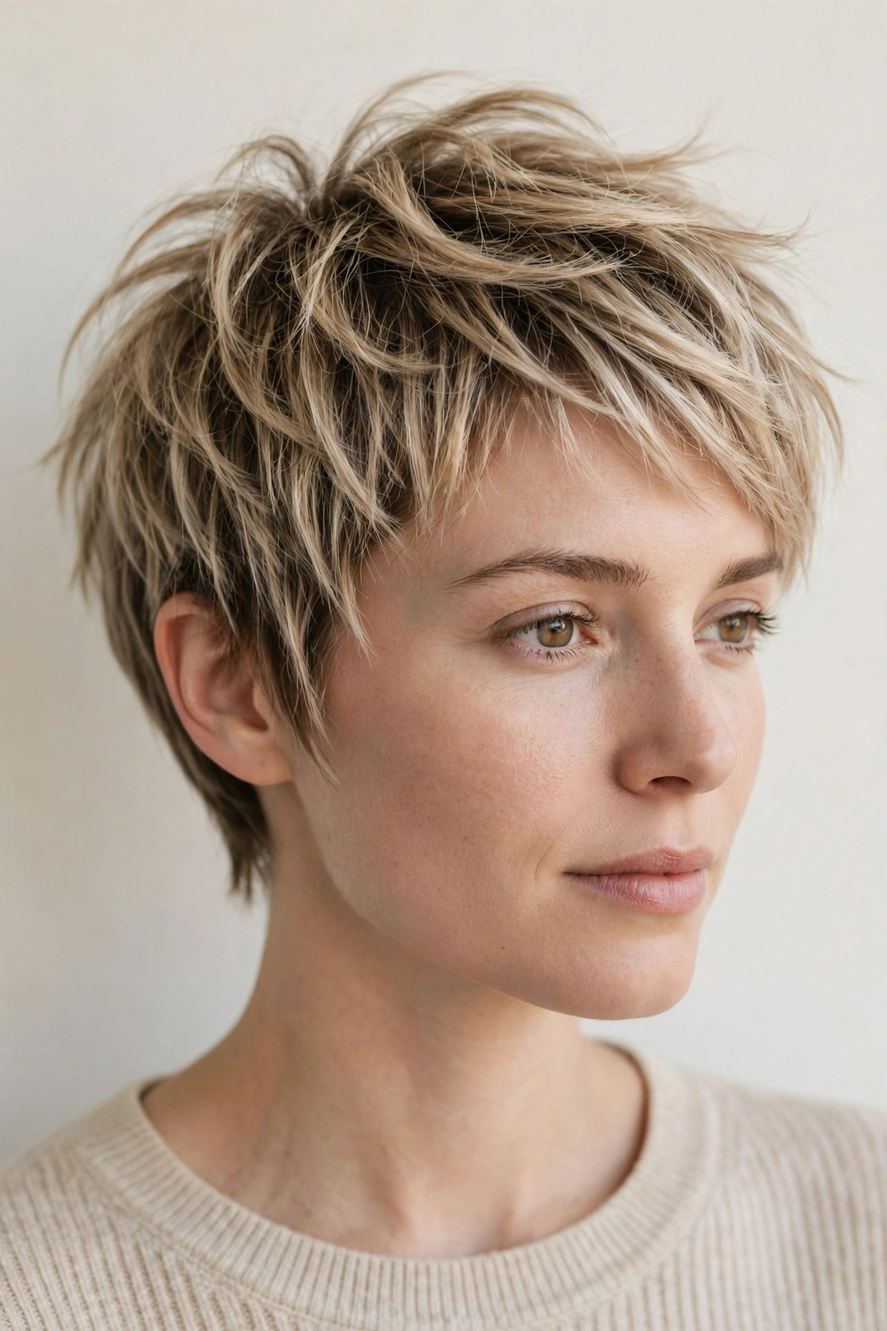 Feathered Pixie Shag with Wispy Crown