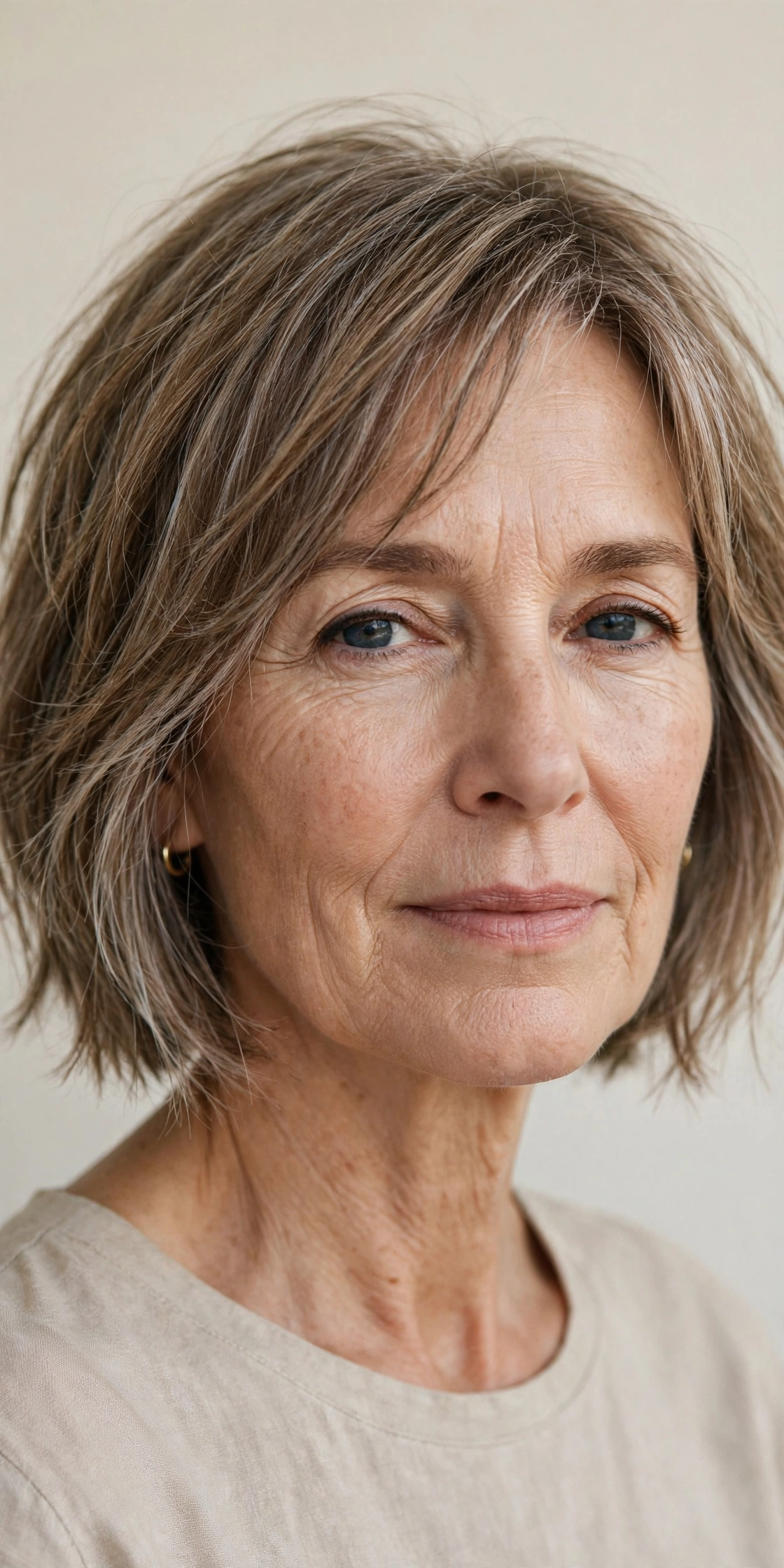 Chin-Length Textured Bob Shag