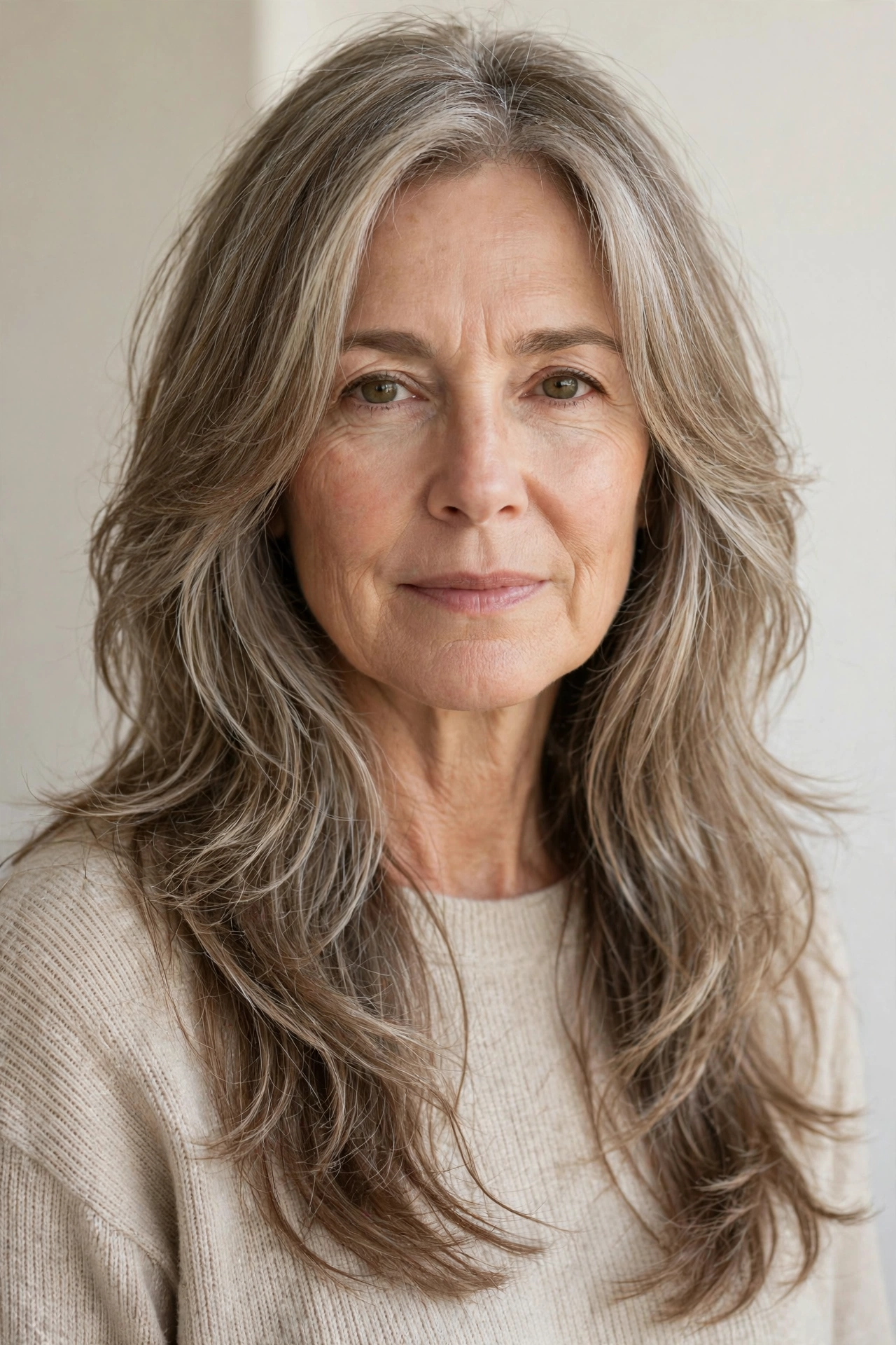 Long Layered Shag with Soft Face-Framing Waves