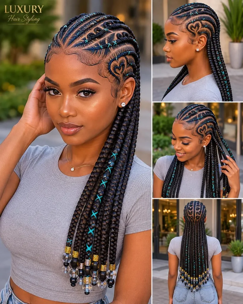 Heart Pattern Cornrows