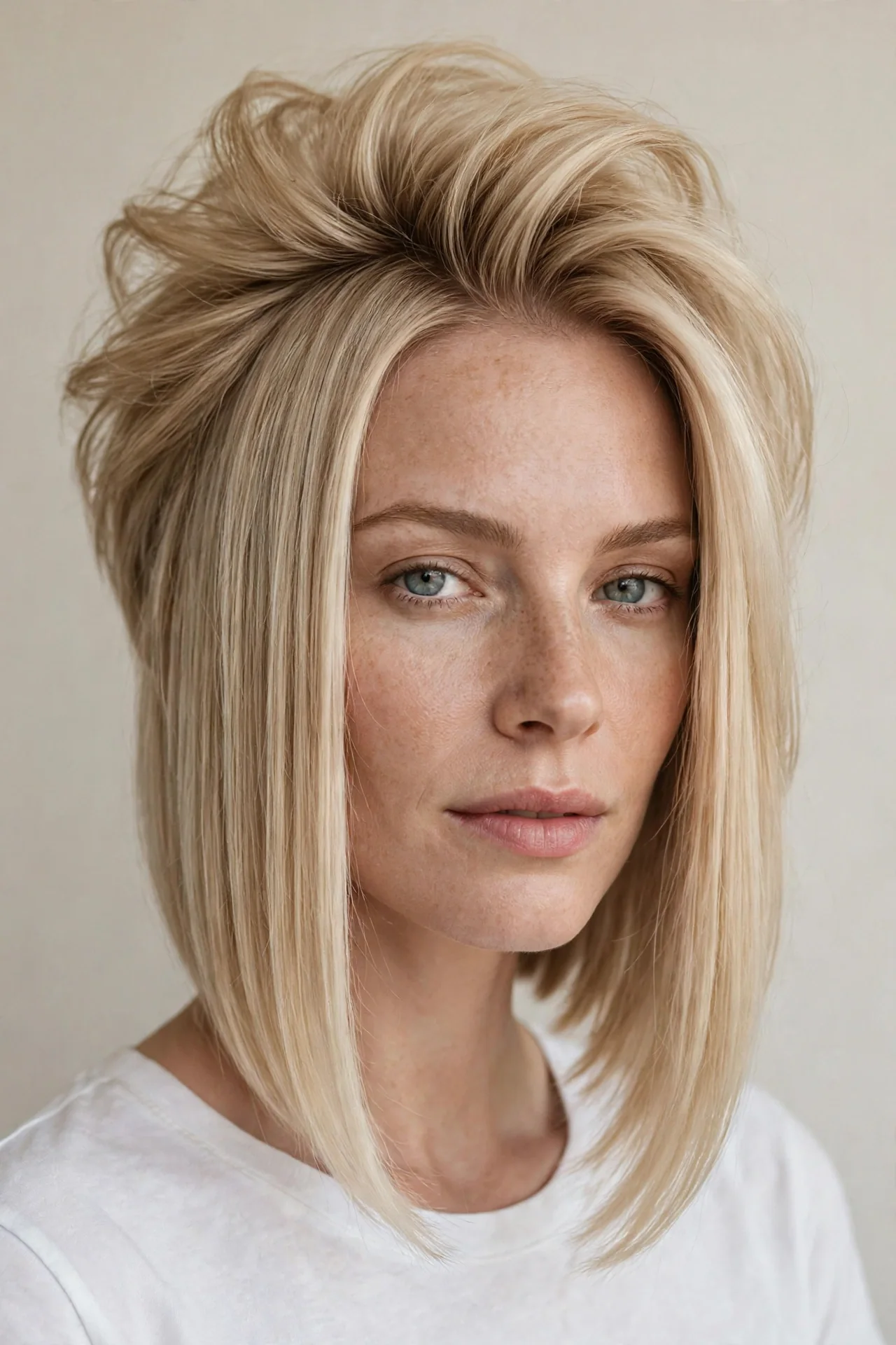 Stacked Bob with Crown Volume