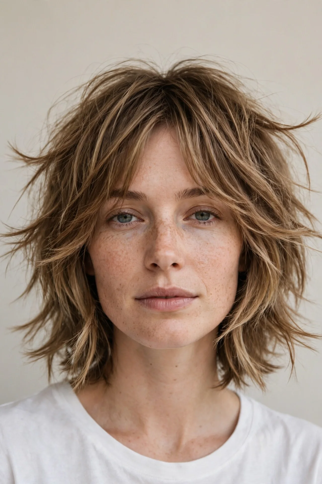 Piecey Shag With Razored Ends for Medium Hair