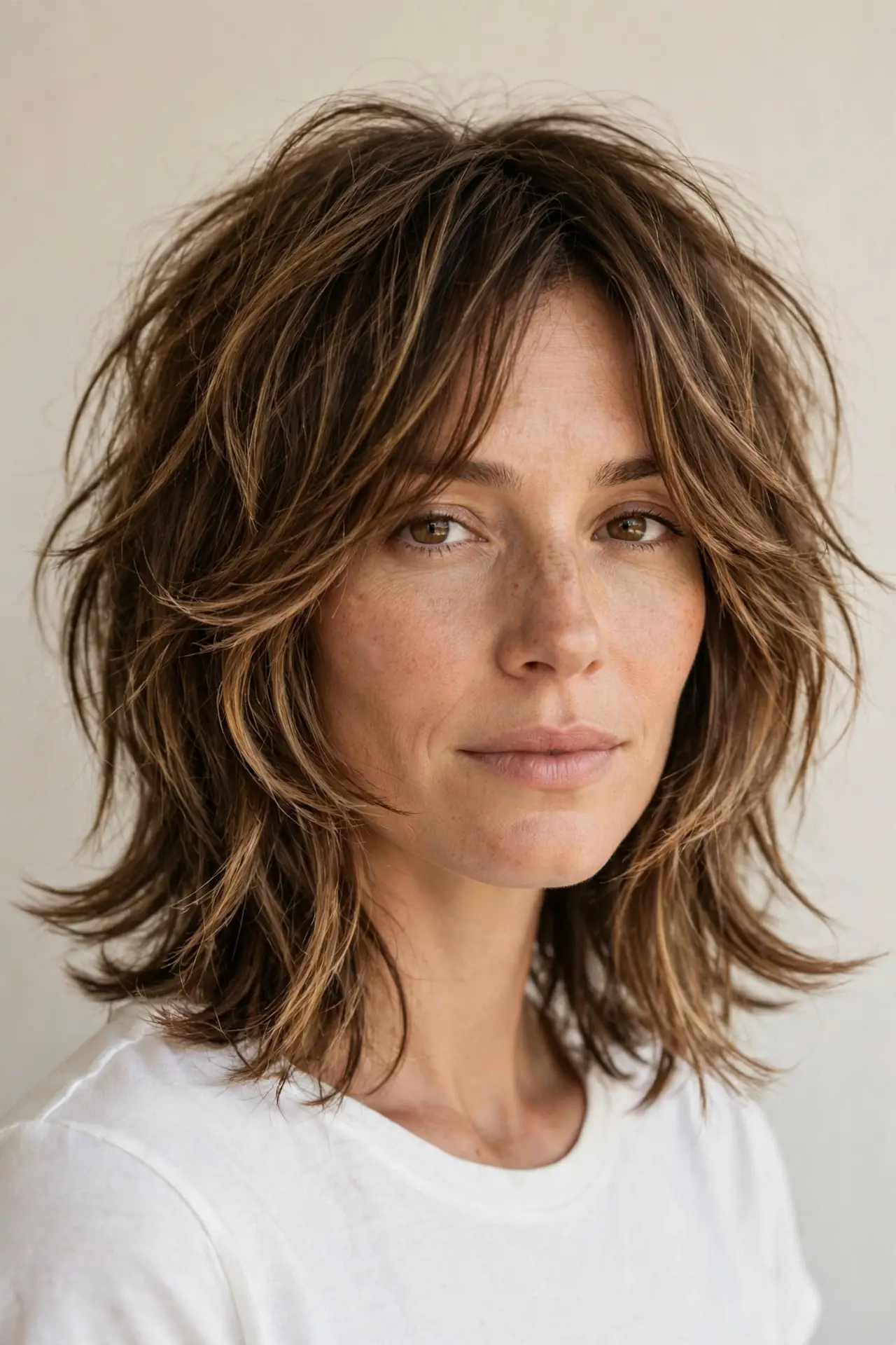 The Choppy Shaggy Lob for Medium Hair