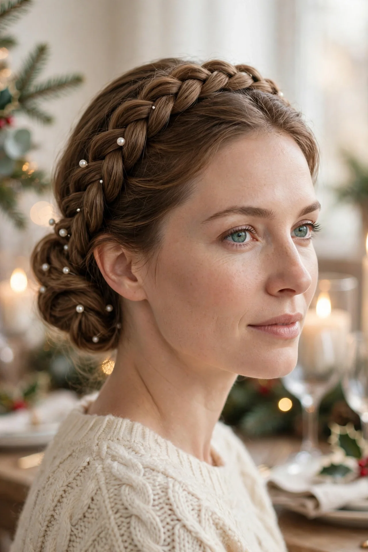 Braided Halo Low Bun